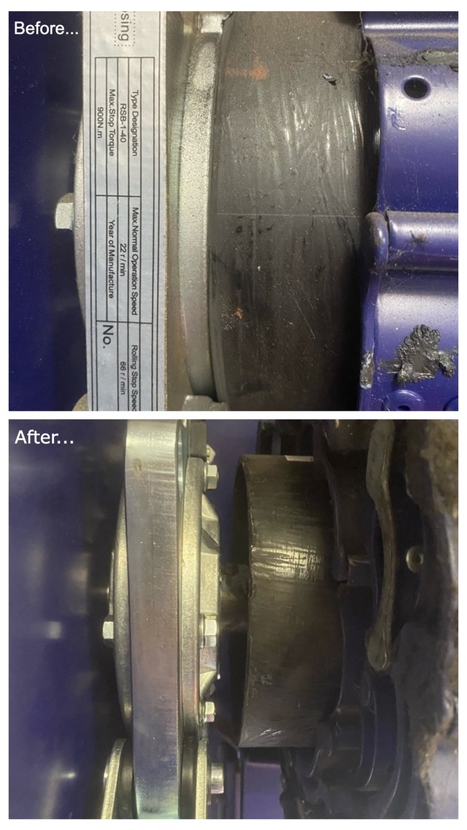 AbacusShutters's tweet image. Regular #servicing and #maintenance is crucial.
Here, a #rollershutter barrel has come into contact with the #safety brake and sheared off a vital part, making it useless. The safety brake stops rapidly falling shutters dead in its tracks, saving the lives of those underneath!