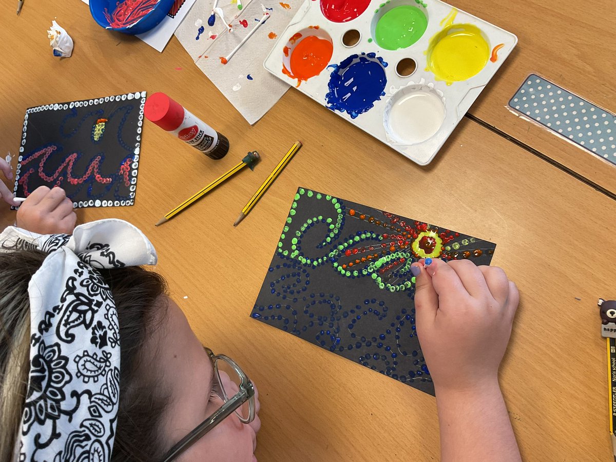 Year 4 are having a lovely afternoon creating Aboriginal Dreamtime paintings to show the Dreamtime creation story @4Pbps <a href="/BoothferryPS/">Boothferry Primary #weareBoothferry</a> <a href="/MissPulleyn/">Miss Pulleyn</a>
