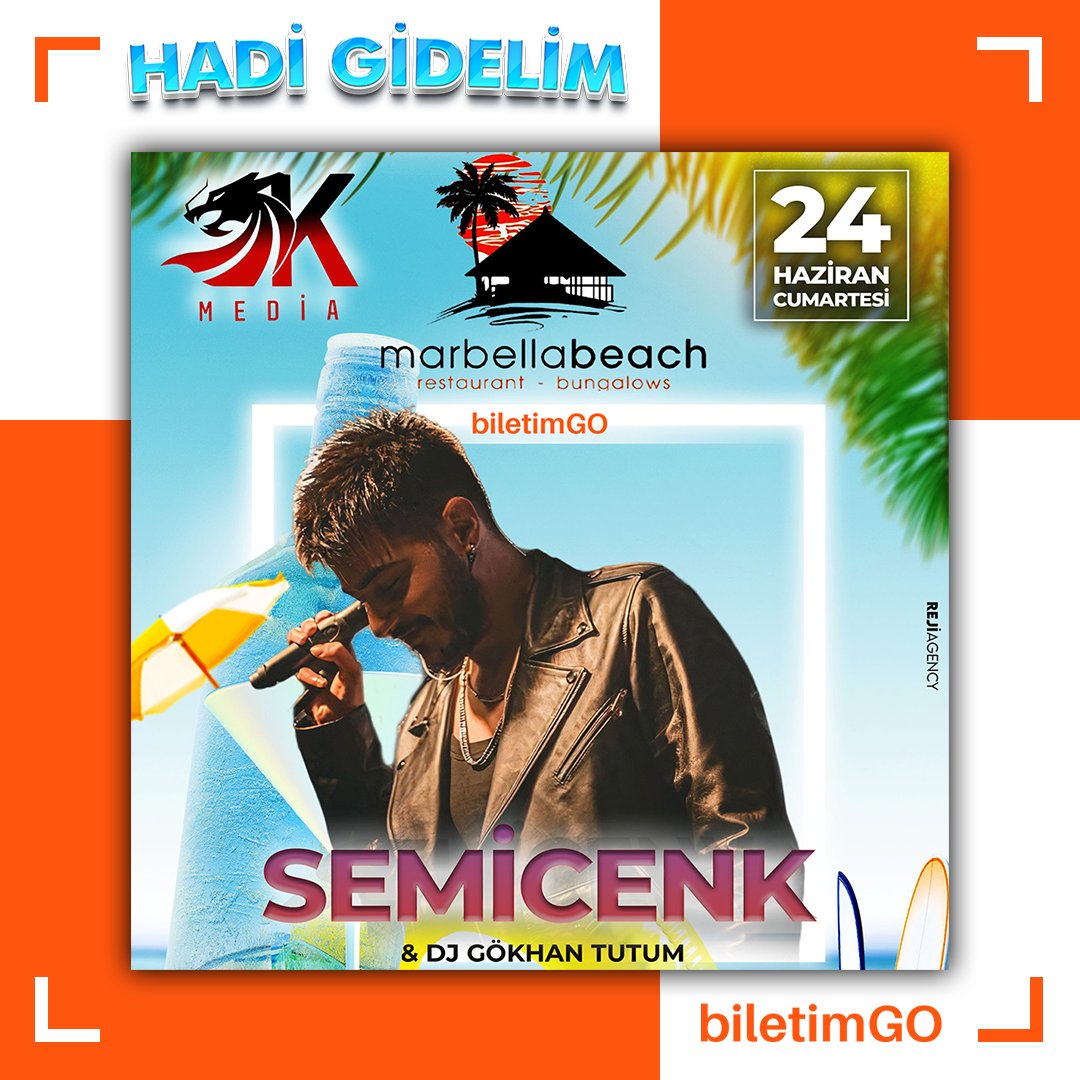 Semicenk Trabzon konserine SON 2 GÜN!

24 Haziran Cumartesi günü Marbella Beach'de muhteşem bir konser sizi bekliyor 🤩

Son Biletler biletimGO'da 🧡

Biletler: biletimgo.com/etkinlik/semic…