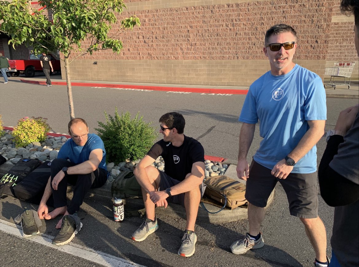 Last night over a dozen men from @F3PugetSound & @F3Seattle performed a Canned Food Ruck as the June 3GR event. Just under $1000 worth of food was donated to the Edmonds Food Bank after a 6.8 mile ruck to Costco and back. 3rd F of #F3 in action. #HIM