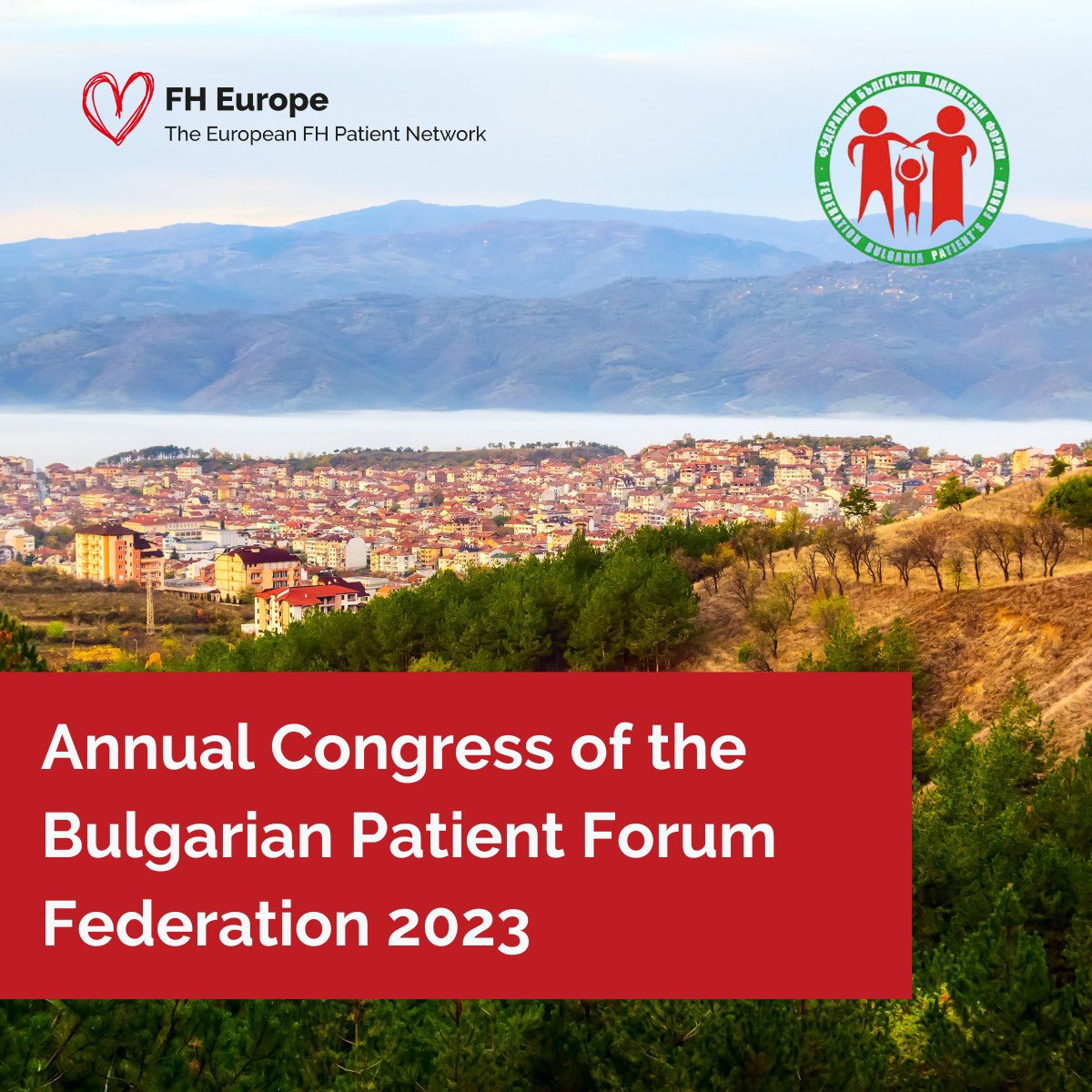 fhpatienteurope's tweet photo. We’re delighted to attend the Annual Congress of the Bulgarian Patient Forum Federation 2023 in #Sandanski. 

Patients from all over the country, representatives of small patient organizations and healthcare professionals will join the event. 

We’ll be talking #FHchildscreening. https://t.co/kIFxxeUSzZ