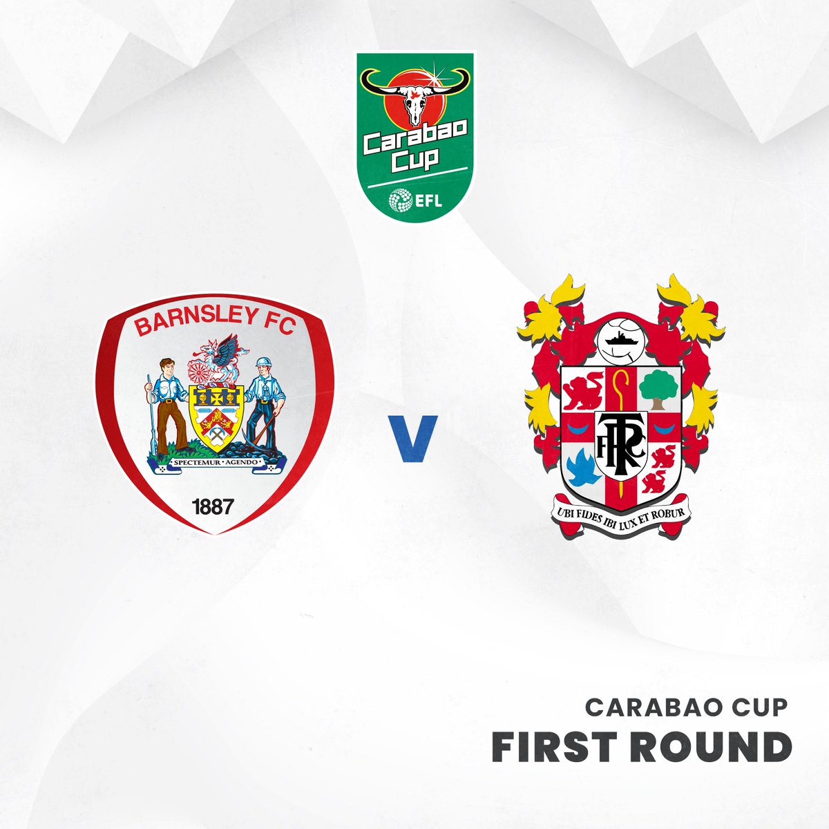Tranmere Rovers FC (@tranmererovers) on Twitter photo 🏆 #TRFC will travel to <a href="/BarnsleyFC/">Barnsley FC</a> in the first round of the <a href="/Carabao_Cup/">Carabao Cup</a>
The match will take place in the week commencing August 7th, with a date and time to be confirmed in due course.
#TRFC #SWA 🏆 #TRFC will travel to <a href="/BarnsleyFC/">Barnsley FC</a> in the first round of the <a href="/Carabao_Cup/">Carabao Cup</a>
The match will take place in the week commencing August 7th, with a date and time to be confirmed in due course.
#TRFC #SWA