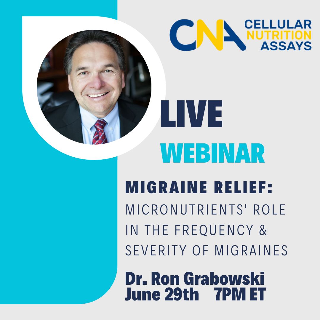 CellScienceSys's tweet image. Reserve Your Spot! LIVE Webinar: &apos;Micronutrients&apos; Role in Migraine Frequency &amp;amp; Severity&apos; June 29th at 7:00 PM ET lnkd.in/e25rDDj8

Join us for our next installment in our LIVE Webinar Series w/ Dr. Ron Grabowski! Recording will be available. #webinar #migraines #medicine