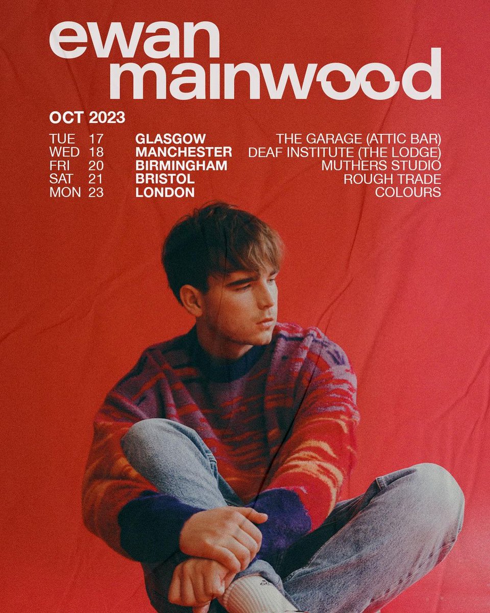 Tour is on sale nowww! I’m so so excited and I can’t wait to see as many of you there as possible 😊 linktr.ee/ewanmainwood