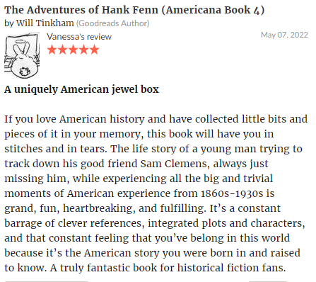 For Hank, Sam never became #MarkTwain.
#FREE w/ #KindleUnlimited #indiewriter
THE ADVENTURES OF HANK FENN
#CalamityJane #GeneralCuster
#NellieBly #EmperorNorton
#Americana #HistoricalFiction #LiteraryFiction
'A uniquely American jewel box'
kdp.amazon.com/.../dualbooksh…