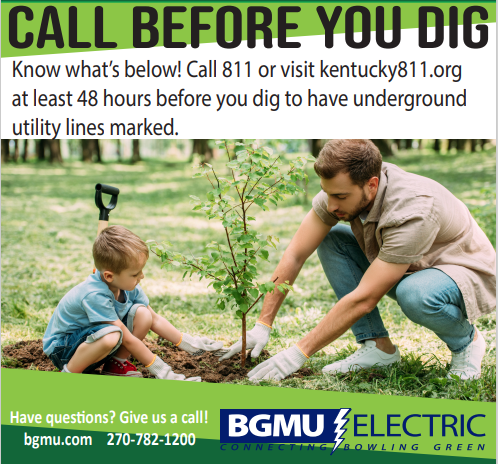 BGMU's tweet photo. Doing some planting soon? Remember to call 811 or visit https://t.co/1o5w3ff4bt at least two days before you plan to dig! #beforeyoudig #treeplanting https://t.co/noUQET4lAJ