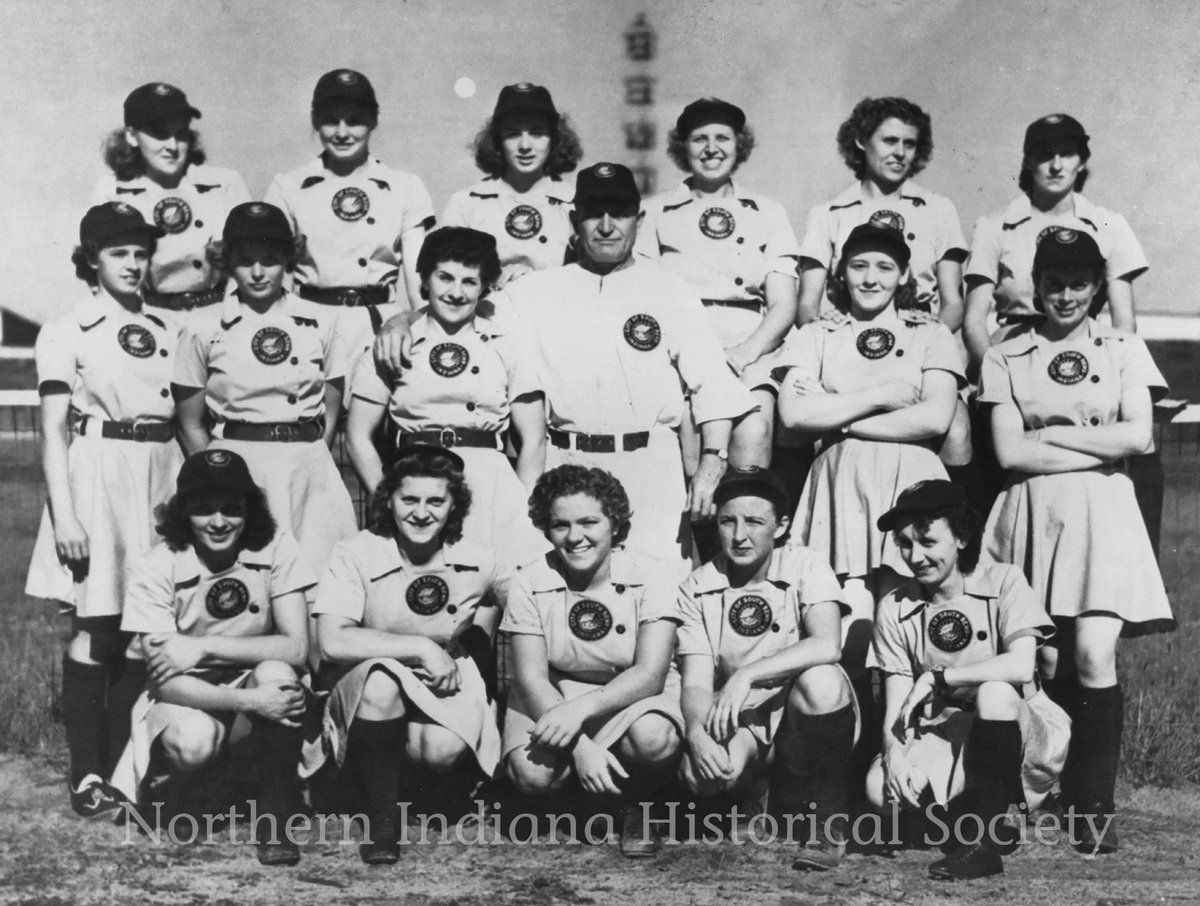 #ALookBack One of the four original teams in the AAGPBL, the South Bend Blue Sox posted 58 wins and 50 losses during that first season in 1943. They were League Champions in 1951 and 1952.

#SouthBendIN #History  #AAGPBL