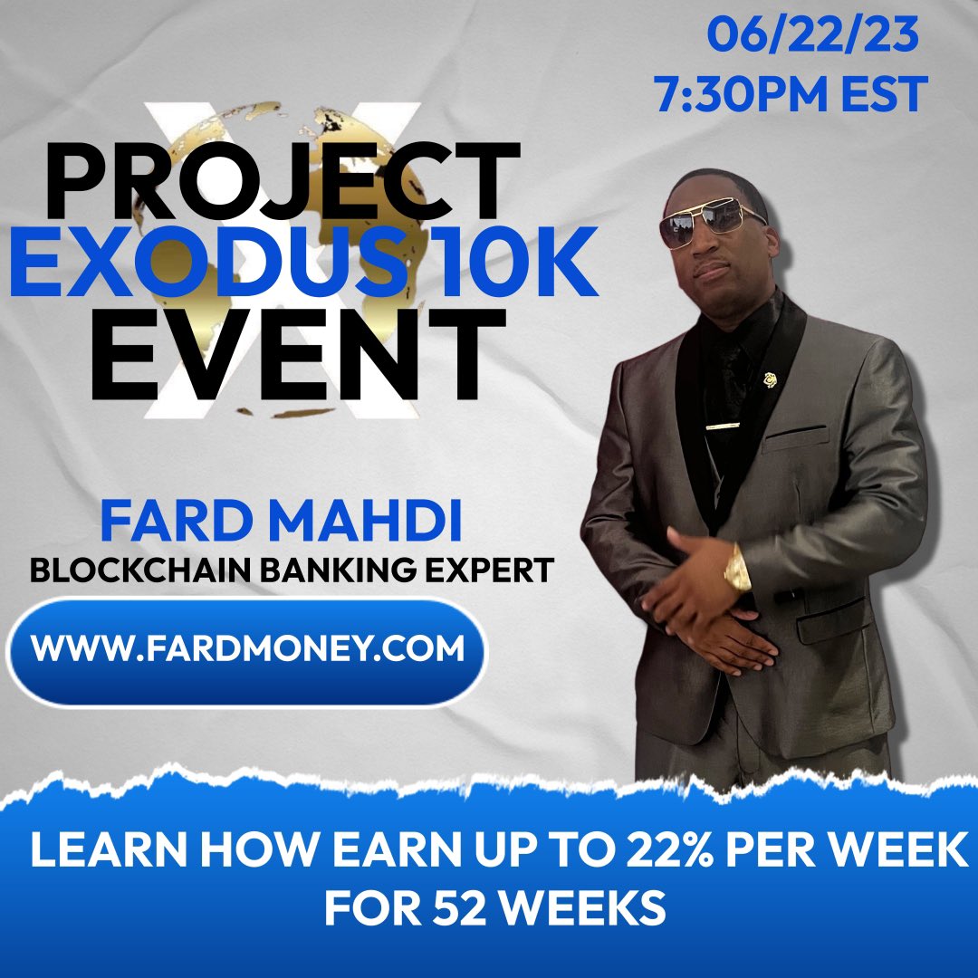 FardMahdi13's tweet photo. #ProjectExodus10K 
We know you’re good and  don’t need more money, but what about your Family and your People? 

Join us tonight on Zoom and assist us in Closing the Wealth &amp; Income Gap! https://t.co/2srTfhPJ5z https://t.co/uwTf93jYyr