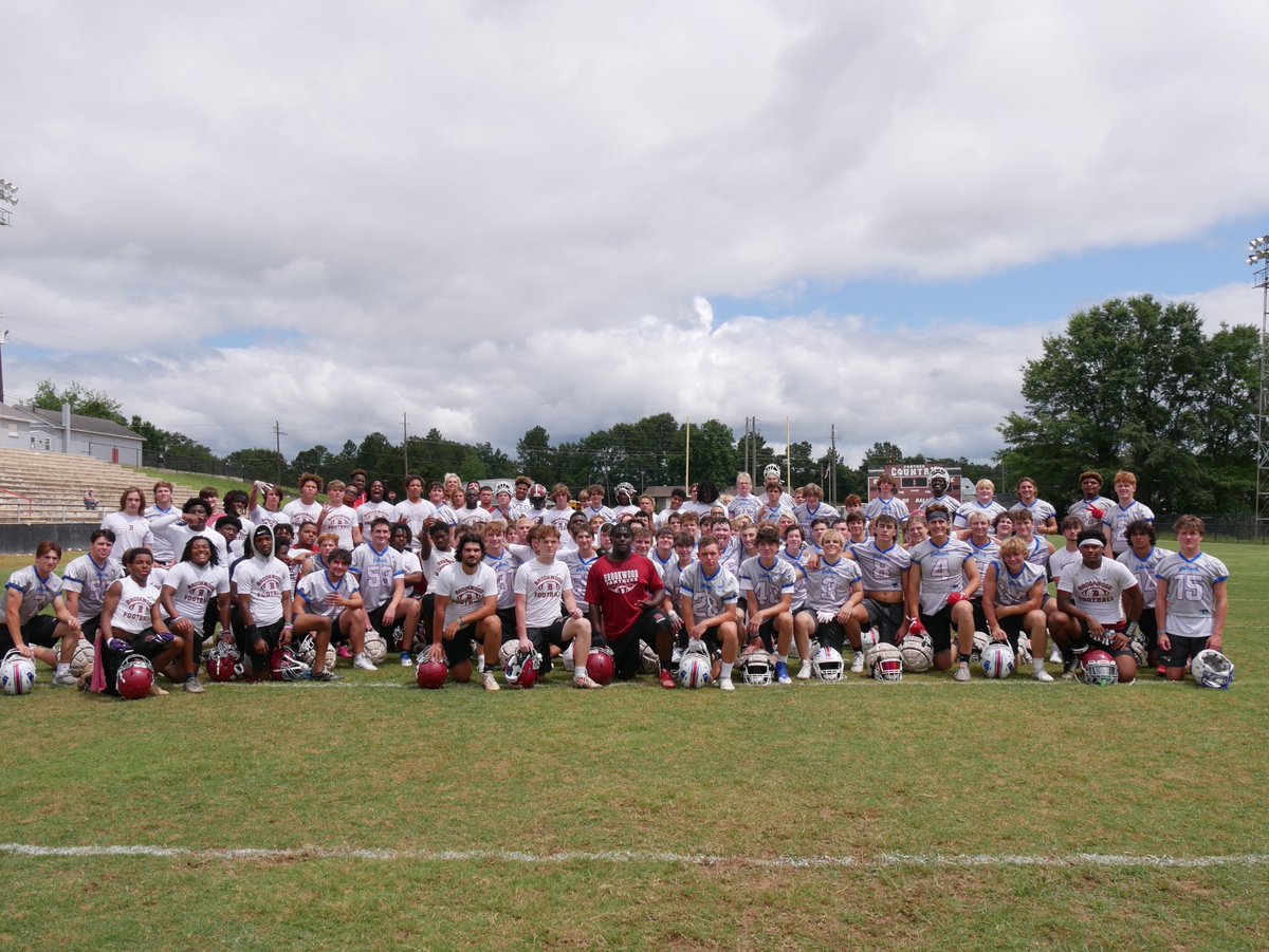 Great day of OTAs with the guys at @BrookwoodFBall! More work to grow from!