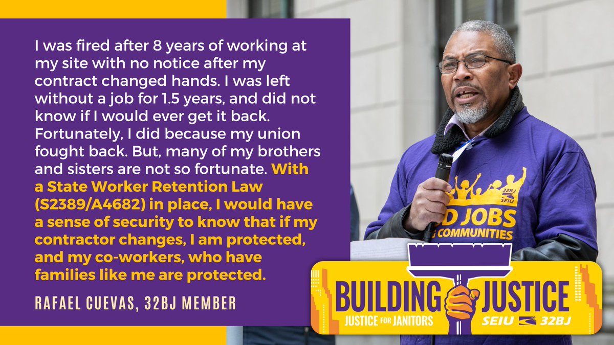 32BJNewJersey's tweet photo. Behind every clean office &amp; secure building are hardworking building service workers. They deserve respect &amp; the JOB SECURITY that would come with NJ #WorkerRetention (S2389/A4682)! Thrilled to see @njassemblydems &amp; @NJSenDems today take this bill one step closer to a floor vote. https://t.co/JWGSRsErEk