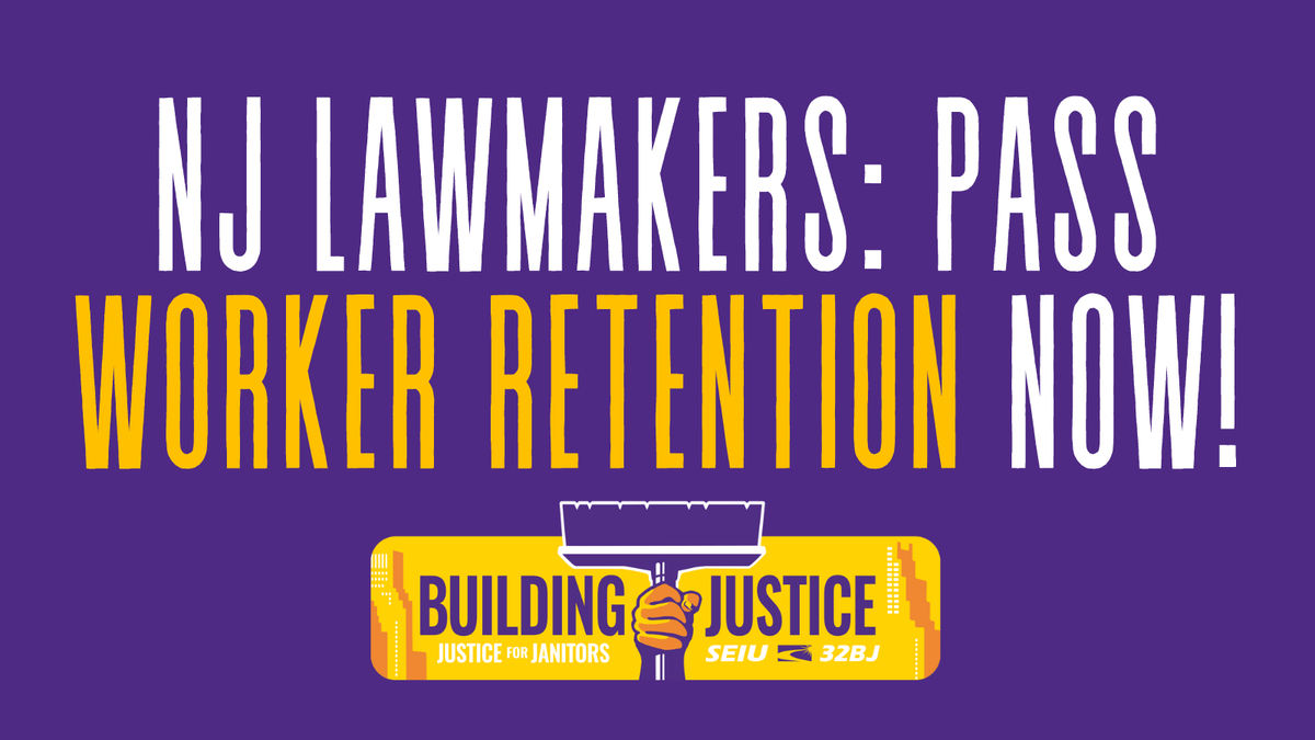 32BJNewJersey's tweet photo. Amendments are now DONE ✅and #WorkerRetention law (S2389/A4682) is one step closer to passing! Thank you @njassemblydems and @NJSenDems for standing with essential building service workers in this important fight. Onward to Monday's Assembly and Senate floor votes! https://t.co/VMg0ekRbsZ