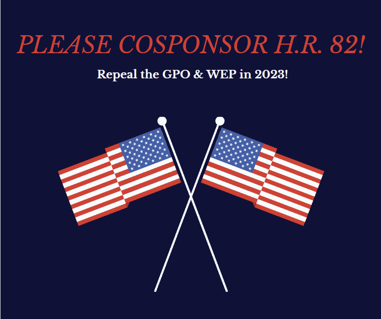 RepealWEP_GPO's tweet photo. #RepRickAllen, please #CosponsorHR82 again in 2023. https://t.co/LIwXFaklbn