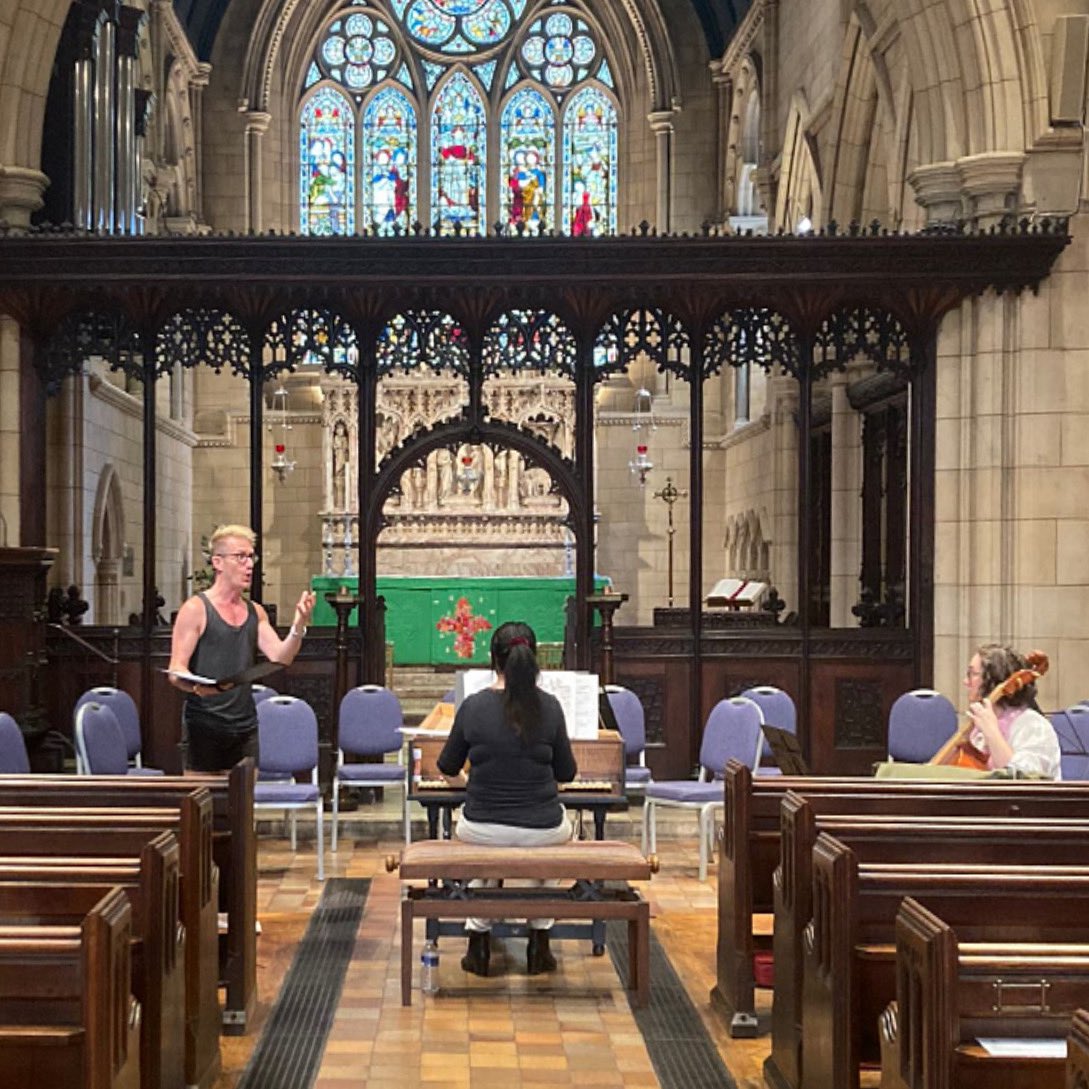 CBeqMacD's tweet photo. Too hot to Handel? 

Rehearsing glorious baroque music on this super hot summer day with @MusicCunningham and @CMG_Cello for @LonEarlyOpera concert tomorrow at St. Nicholas Church, Chiswick. 

https://t.co/DwYlJ0R5qT https://t.co/OmQVvhC7om