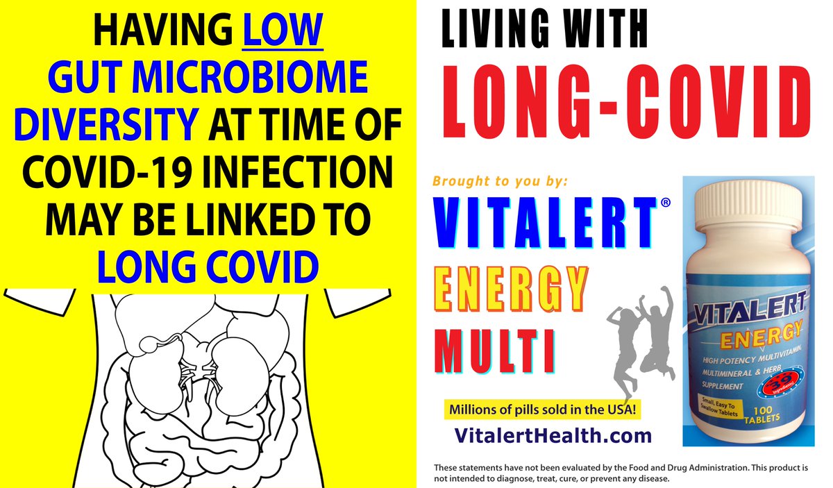 STUDY shows LC patients had LOW GUT MICROBIOME DIVERSITY at time of infection. @ 6 mos their FRIENDLY bacteria was LOWER and UNFRIENDLY bacteria HIGHER than to those who hadn't had COVID-19
t.ly/Kb0x

#LongCovid #LongHaulers #LongHauler #PostCovid #PASC #CFS #MECFS