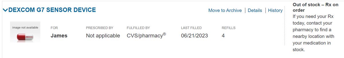 Hey hey look at this, progress is being made.  We've gone from 'on hold' to 'on order' on the @dexcom G7 devices.
We may never know if it was the executive escalation, good work by folks at @PiedmontHealth or just @AetnaHelp and @CVSHealth dragging their feet, but almost there.