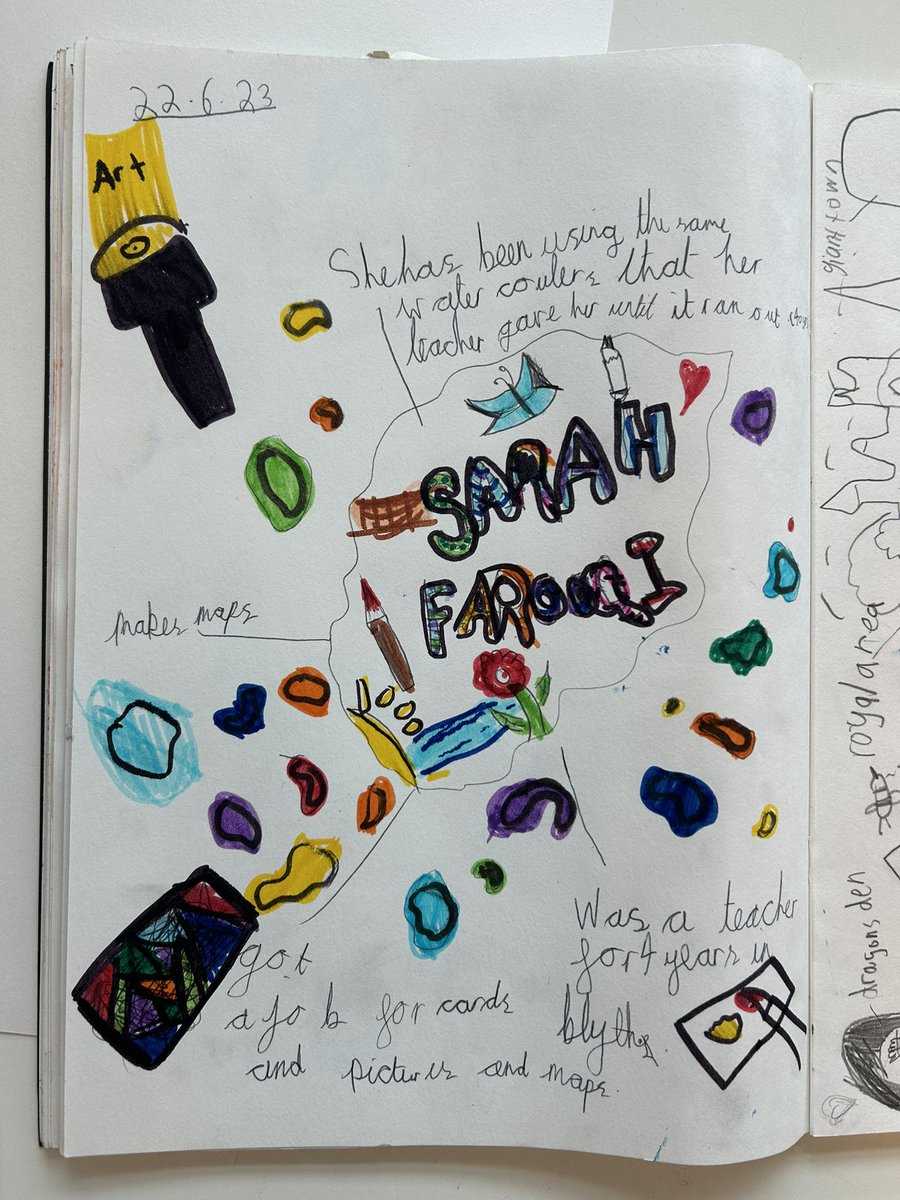 MrsBuckleMCA's tweet photo. Year 3 have been busy learning about and researching local artist @sarahfarooqiart in preparation for Art Builders Day tomorrow 🎉🎨👩‍🎨 We can't wait to see all the amazing artwork they create! #ArtBuilders23 https://t.co/kk6dwzQgxX