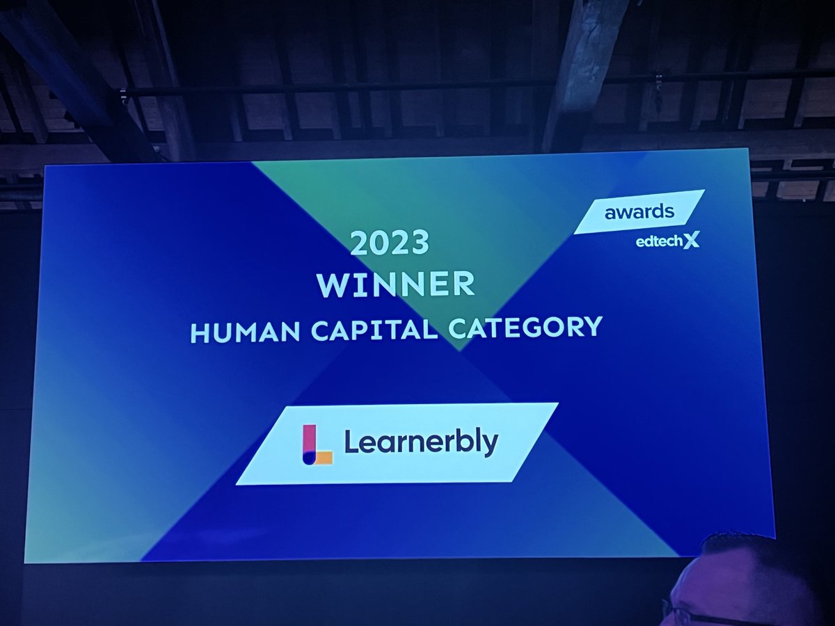 Congrats to our portfolio company @learnerbly for their win at @EdTechEurope awards tonight! So pleased for @rajdey and the team.