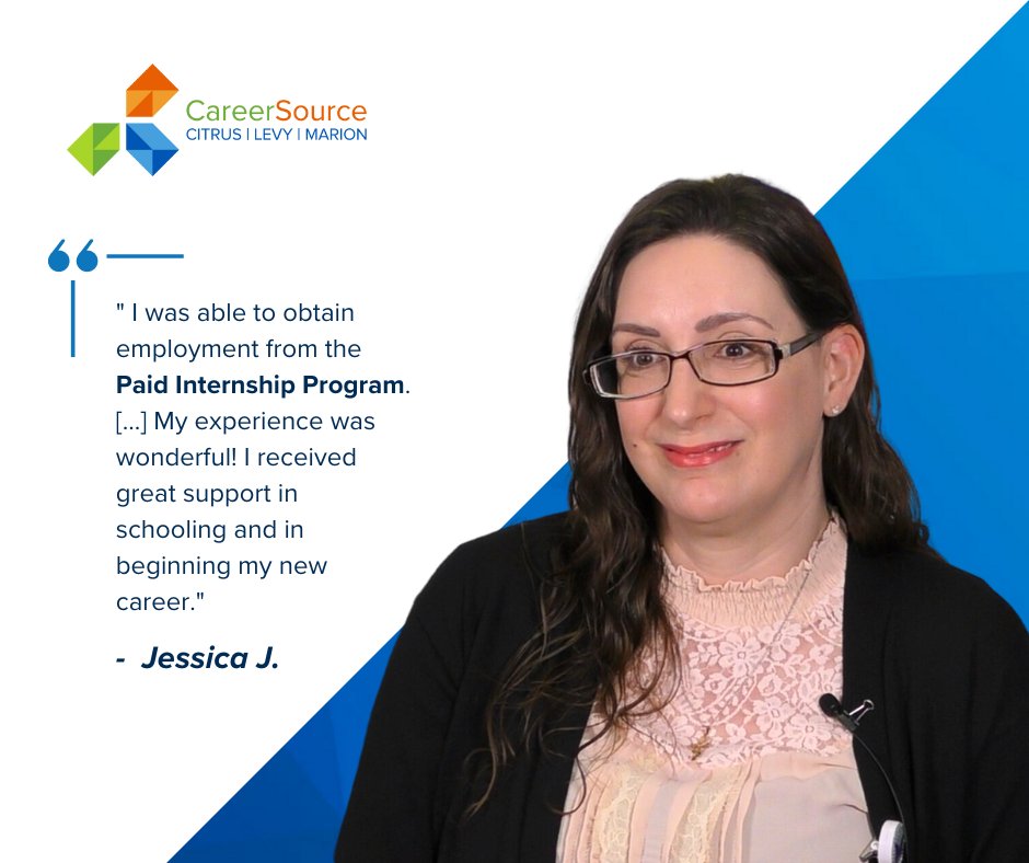 Congratulations Jessica for all your success in the Paid Internship Program and getting employment with <a href="/pedimhealthcare/">PedIM Healthcare</a> !

Learn more about our training resources for businesses here: careersourceclm.com/.../resources/…