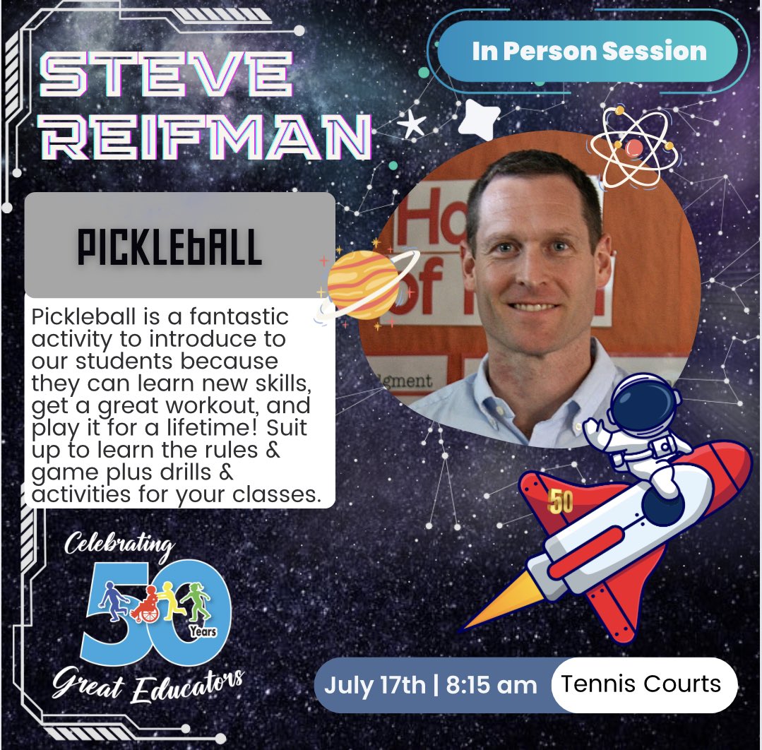 EPEWCP's tweet photo. Here to welcome you to the #EPEWFamily is Author 📚Speaker 😄Educator 👩🏾🚀#NBCT ⭐Elemt. Teacher🚀 Researcher & long time #EPEW fan @stevereifman Join us IN PERSON for his 2 sessions to explore Pickleball or Sport Psychology for Kids! https://t.co/7c8zCSej4B