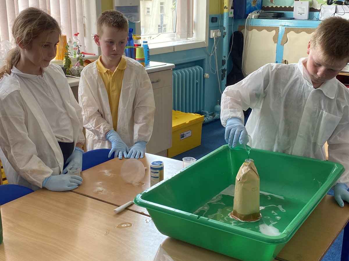 Yesterday, we carried our experiments to make an erupting volcano 🌋