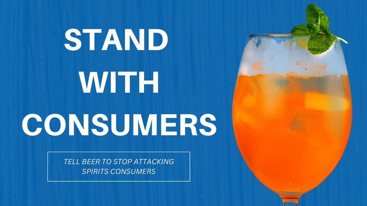 DistilledSpirit's tweet photo. BIG beer has stooped to the level of using misleading information to attack the spirits sector &amp; its consumers, rather than investing in beer products consumers actually want to buy. 

If you think spirits consumers should be treated fairly, join us at https://t.co/5ggzgX9Wg6 https://t.co/y9rzanygYS