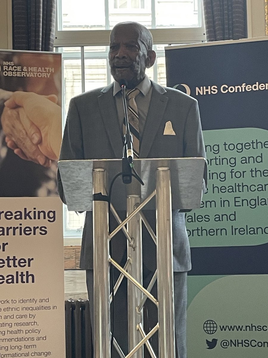 SS Windrush passenger, #alfordgarner speaking eloquently and passionately about his life and the importance of love. This proud black Jamaican man still standing tall at 97 years old. ⁦@NHSConfed⁩ ⁦@NHS_RHO⁩ ⁦@Voa1234⁩ ⁦@Crouchendtiger7⁩