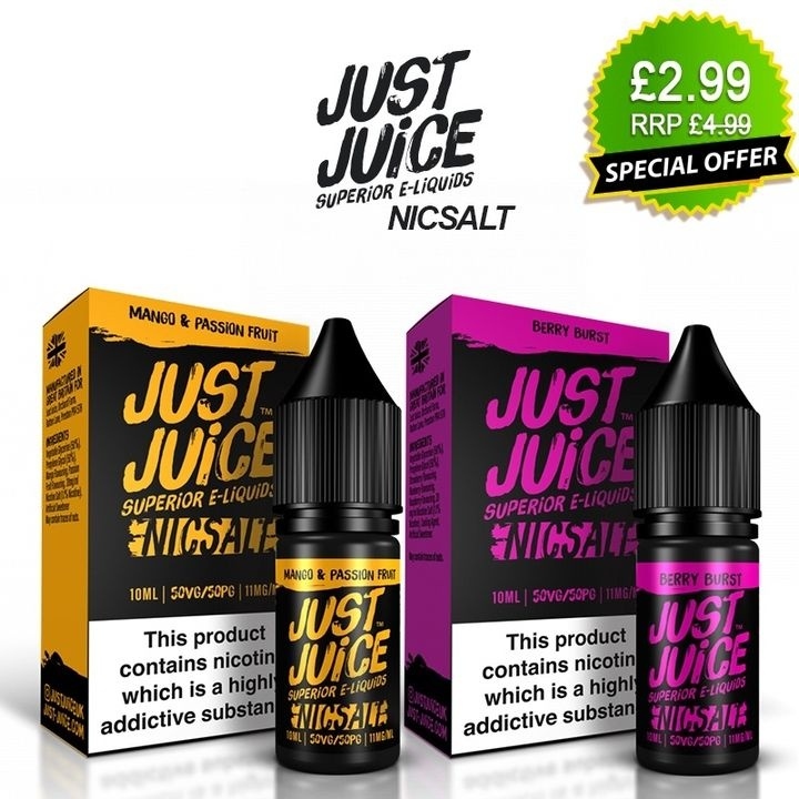 Just Juice Nic Salt E-Liquids 10ml Bottles
vapestreams.co.uk/product-catego…

#vaping #eliquid #vapecommunity #ejuice #vapor #cloudchaser #subohm #vapefam #clouds #ecig #ukvapers #ukvapedeals #vapedeals #vapestreamsuk