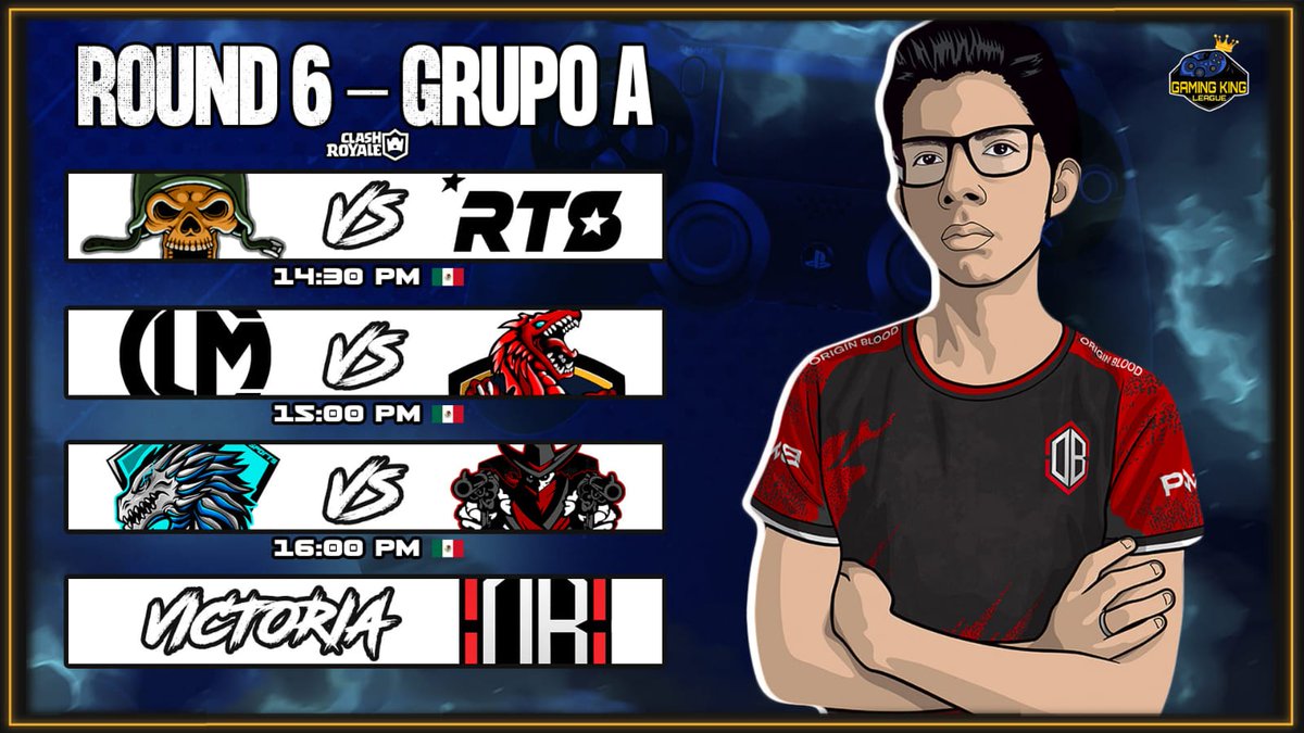 🏆 Ronda 6 - Grupo A 🏆 Nueva ronda para el Grupo A. @TEAMARG15 🆚 @RTS_eSportGG ⏰ 14:30hrs 🇲🇽 @CLM_eSports 🆚 @TeamWaikiPE ⏰ 15:00hrs 🇲🇽 @40KLOUTH 🆚 @OutlawsCRL ⏰ 16:00hrs 🇲🇽 ¿Pronósticos para esta ronda? #GoGKL🎮