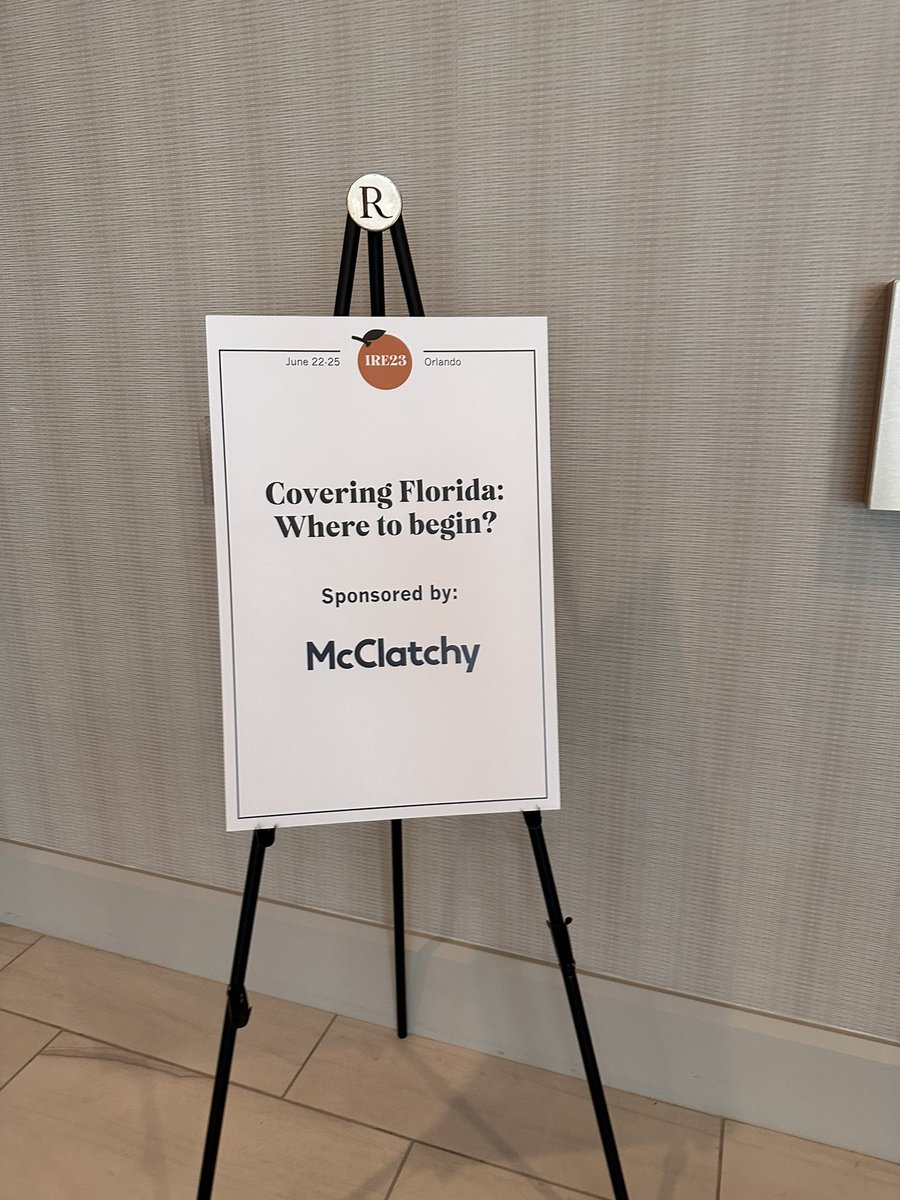 great #IRE2023 panel on covering Florida featuring <a href="/FrancesRobles/">Frances Robles</a> <a href="/joeflech/">Joey Flechas</a> <a href="/JoshCeb/">Joshua Ceballos</a> and <a href="/MelinaCarollo/">CarolloMélina </a> sponsored by <a href="/mcclatchy/">McClatchy Media</a>