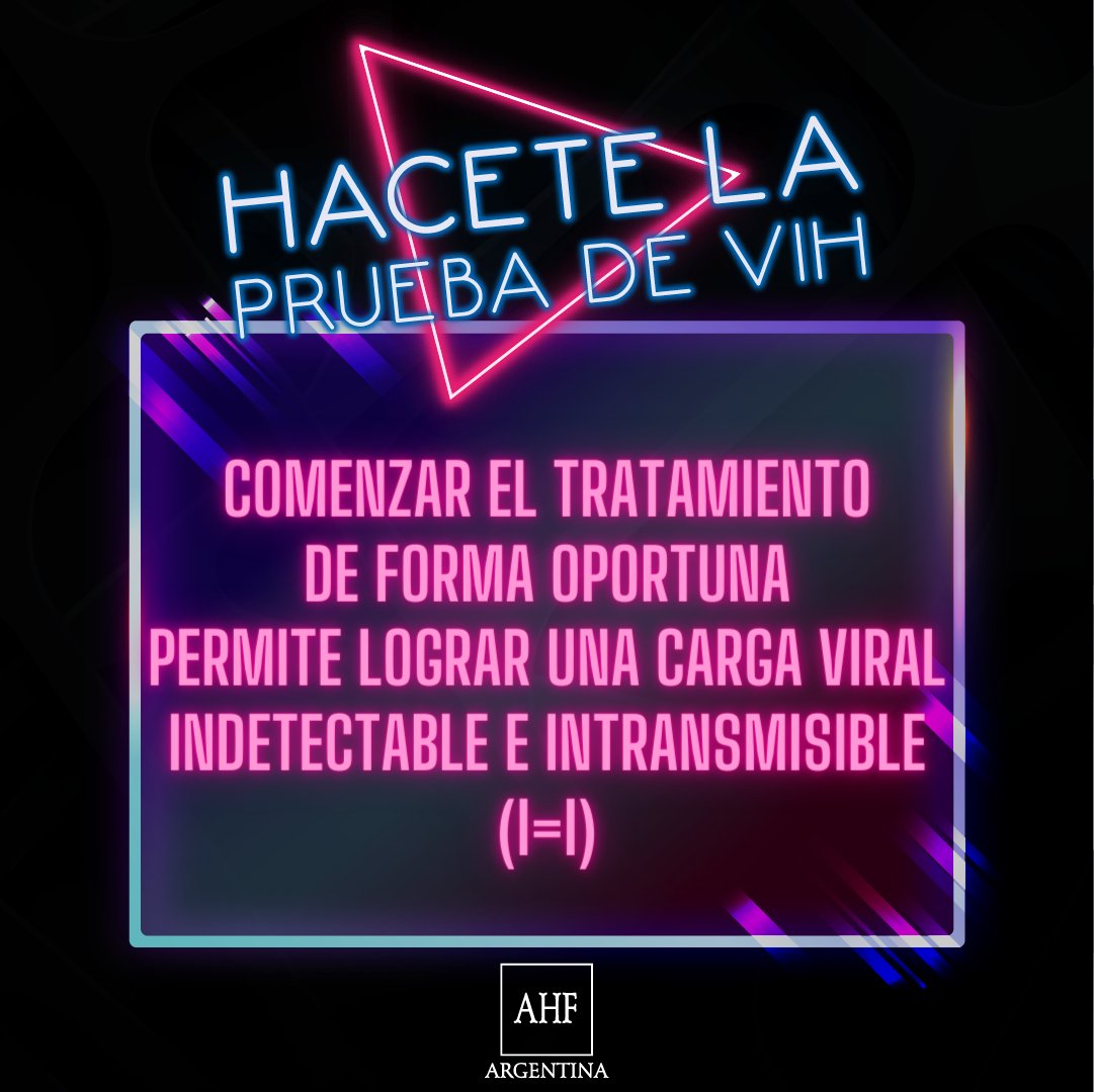 AHFargentina's tweet image. El miedo al diagnóstico de #VIH retrasa el tratamiento oportuno. Si se detecta a tiempo, es posible reducir la carga viral hasta #Indetectable e #Intransmisible (I=I). Conocer tu estado serológico es el primer paso. Buscá el centro de testeo más cercano: testdevih.org/hacete-el-test…