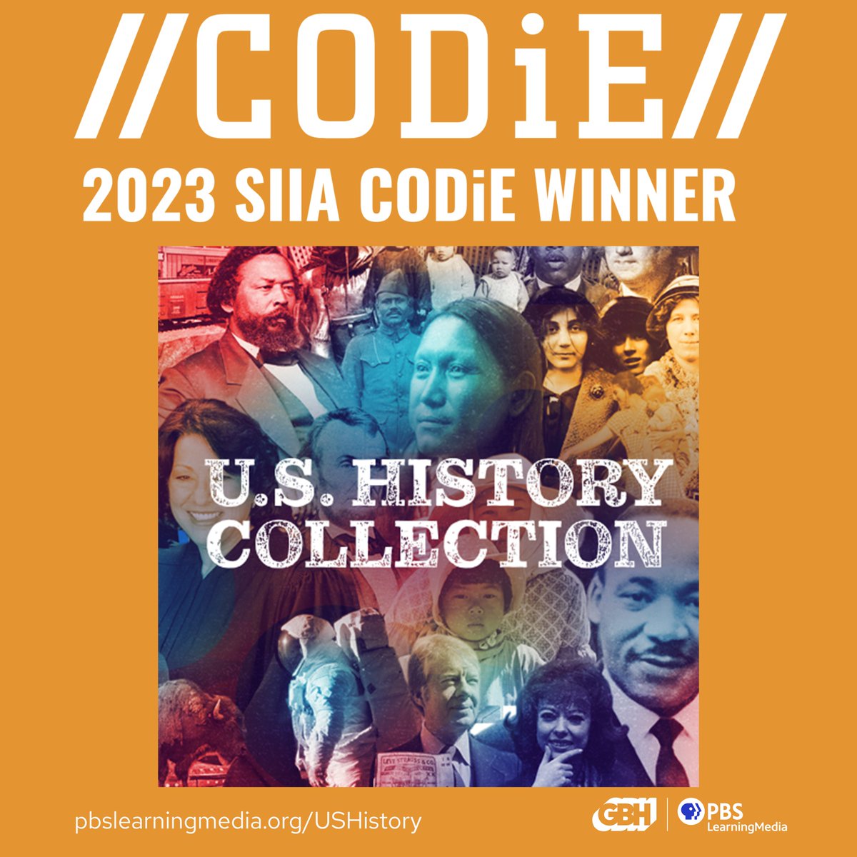 gbheducation's tweet image. So excited to announce that our U.S. History Collection on #pbslearningmedia is a 2023 CODiE Award Winner! #USHistory #historyteacher #sschat THANK YOU! @CODiEAwards @SIIA and @CPBmedia.