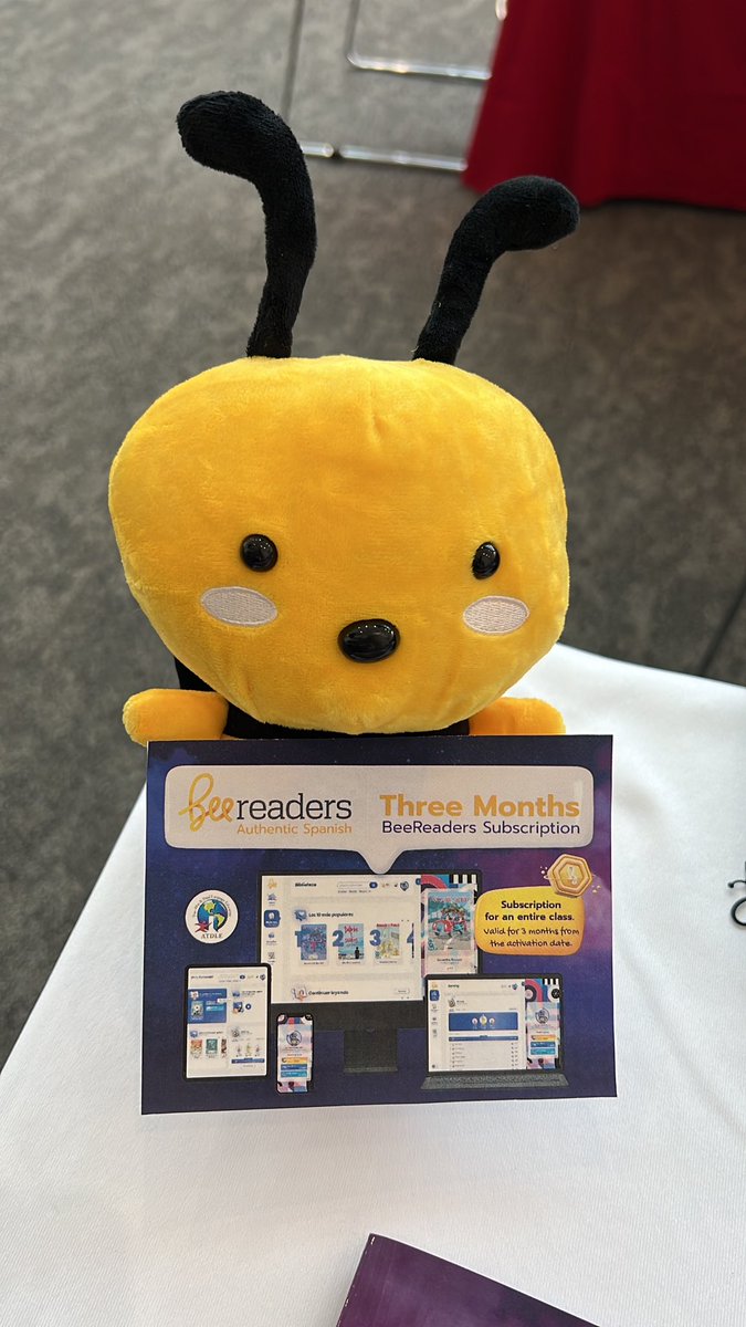 ruben_arias's tweet photo. Come visit us 🐝 @Bee_Readers — booth #48 — we’re giving away one 3-month free trial ⭐️🎊 #ATDLE #EmergingBilingual #DualLanguage #Español https://t.co/03xTozoxUx