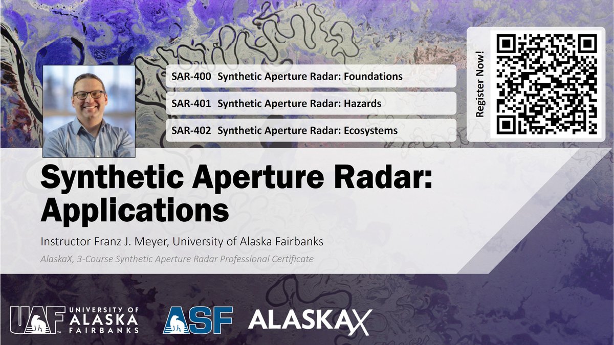 🚨#SAR Twitter🚨 
Our 3-course @edXOnline Certificate Program  'Synthetic Aperture Radar: Applications' is still open!
💻Info & enroll @: edx.org/professional-c…
Thanks to @africa_science for her contributions. edX integration through @uafecampus.
#GoldenAgeOfSAR #FunWithFringes