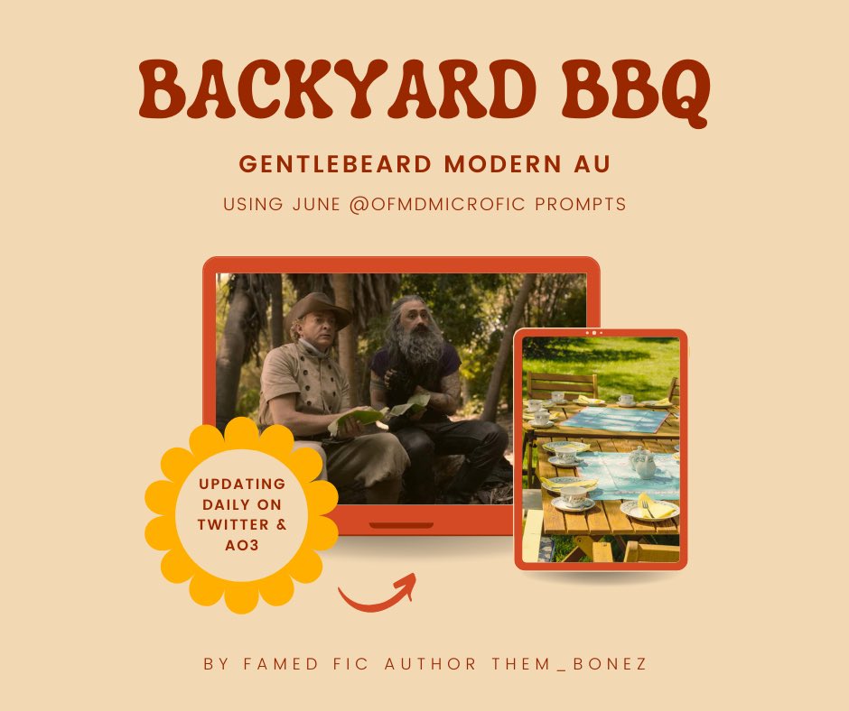 zabrakshow's tweet photo. Backyard BBQ!!
Rated T
Will thread the posts under here. Thanks for reading. RTs very appreciated 💛🧡🤎
#ofmdmicrofic #ofmdfanfic #gentlebeard #ofmdmodern https://t.co/CoNCD7tP2Y