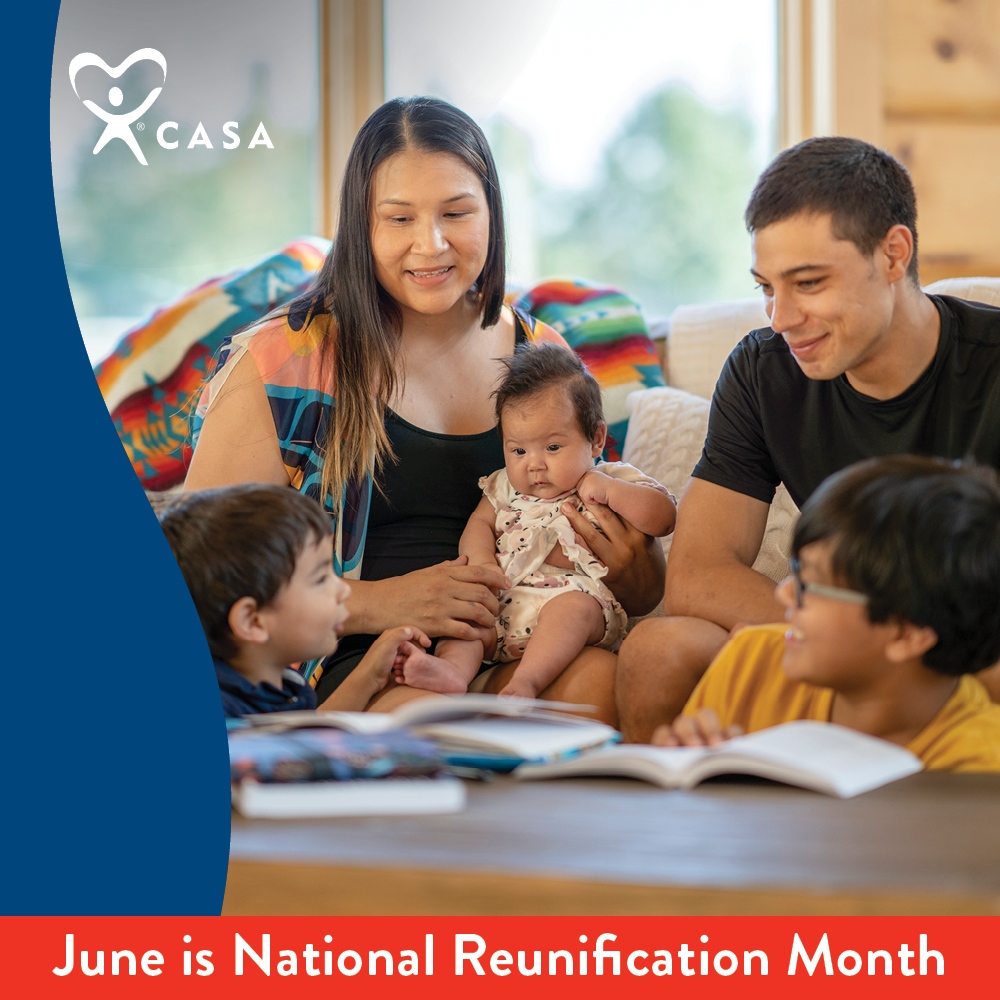 Each year, CASA recognizes families who have overcome obstacles to providing their children a safe and loving home and can reunify after their child was placed in the child welfare system. mitchellcasa.org #reunificationmonth