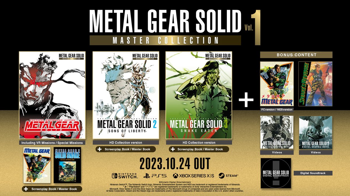 METAL GEAR SOLID: MASTER COLLECTION Vol.1 store pages are now live!

Xbox Series X|S 🛍️ - xbox.com/en-US/games/st…

#MetalGearSolid #MGSVol1 #MG35th