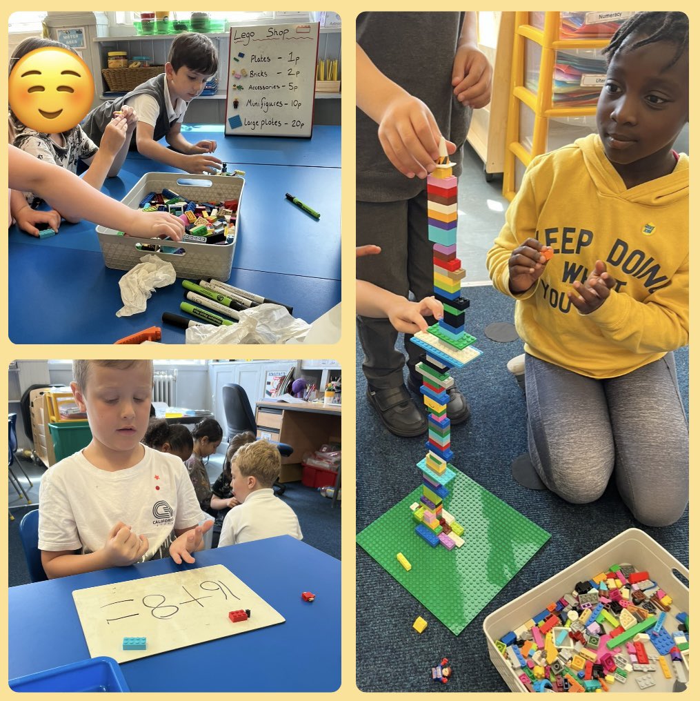 P2A had such a fun day yesterday with our Lego day. We built towers and bridges. Used Lego to help us with sums and played a new game in PE called bricks.