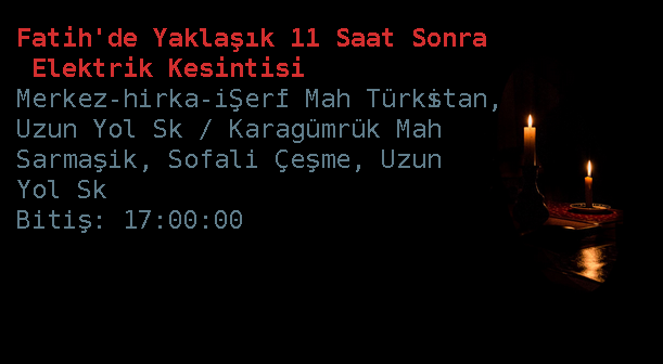 Fatih 23/06/2023 09:00 saatinde elektrik kesintisi guncelkesintiler.com/istanbul/fatih…