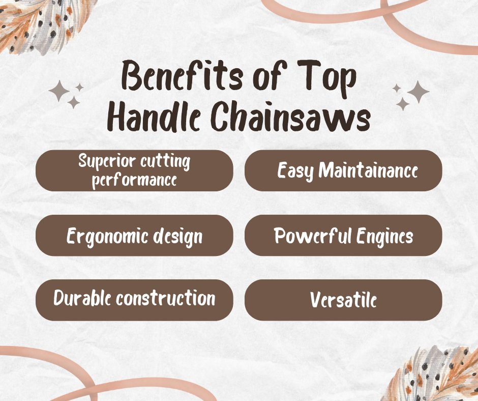 Top-handle chainsaws are lightweight, versatile, and easy to use for precision and control. With one-handed use and safety features like chain brakes, they're perfect for light-duty applications. #chainsaw #tophandle #lightweight #versatile