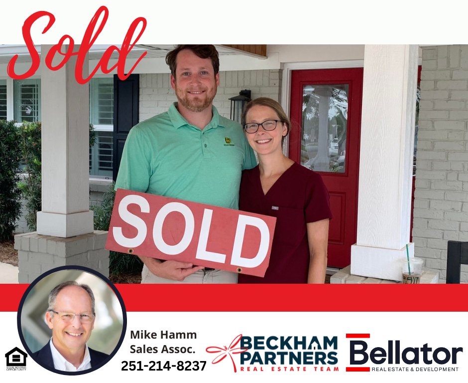 Nathan &amp; Olivia Graham just sold their home in Dunmore Estates in Daphne. As well as assisting them to purchase their new home! 
Mike Hamm, Sales Assoc. | (251) 214-8237
Beckham Partners (Real Estate Team) - Bellator Real Estate #beckhampartners #bellatoral #sold
