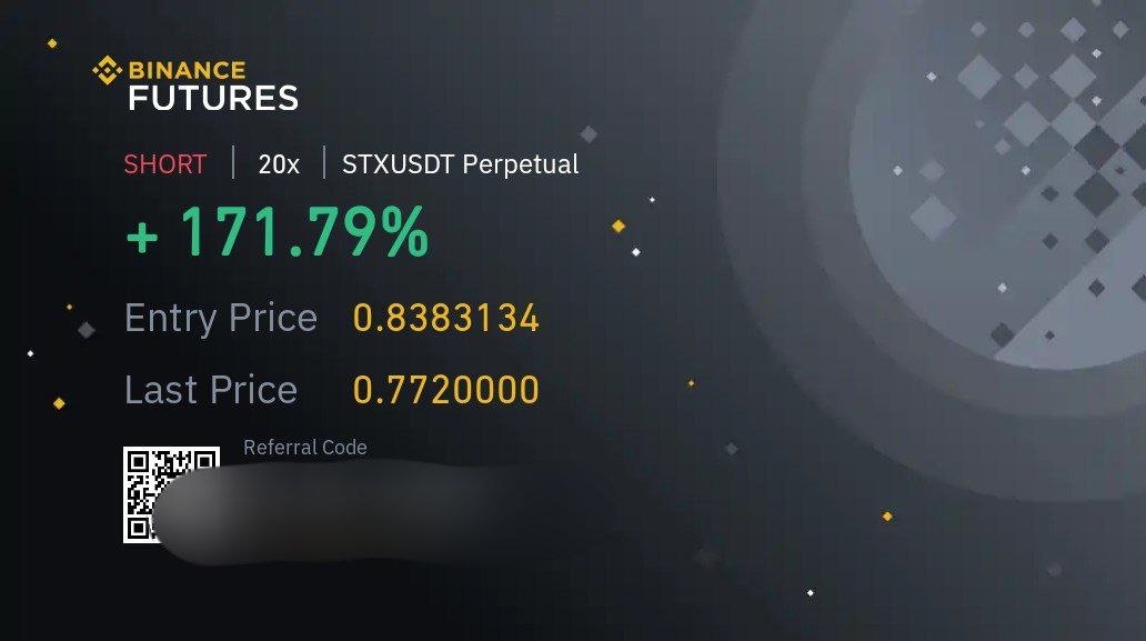 Take half profit and continue holding the short position.