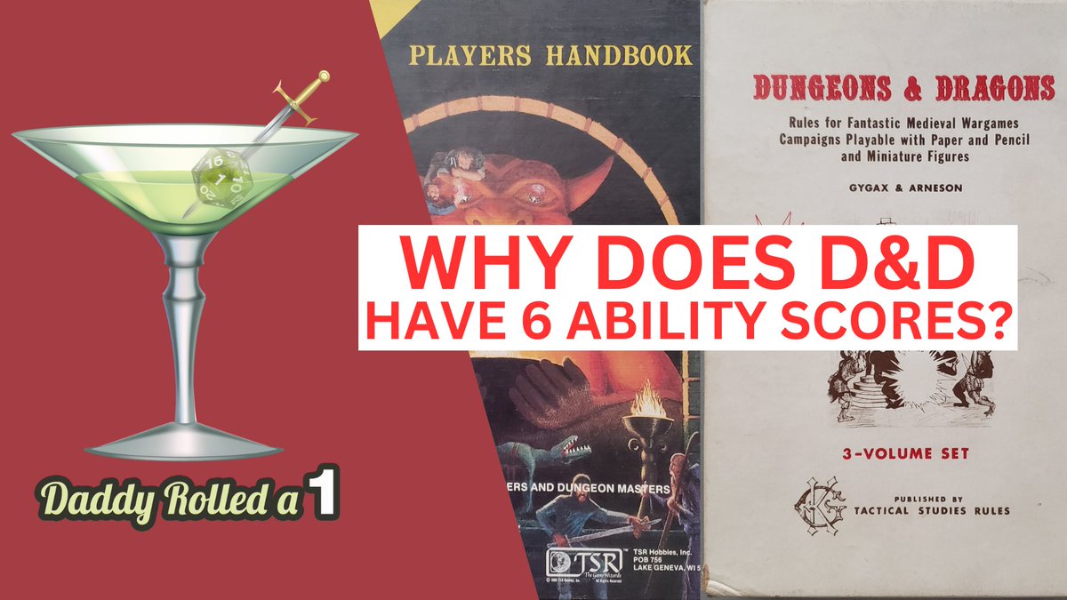I just released my new YouTube video diving into the fascinating history of D&D's ability scores! 🧙‍♂️ Explore the origins and significance of STR, INT, WIS, CON, DEX & CHA! 🔍 Why do we use these 6 scores? Video link below! ⤵️ #DnD #TTRPG #DnDHistory #GamingCommunity