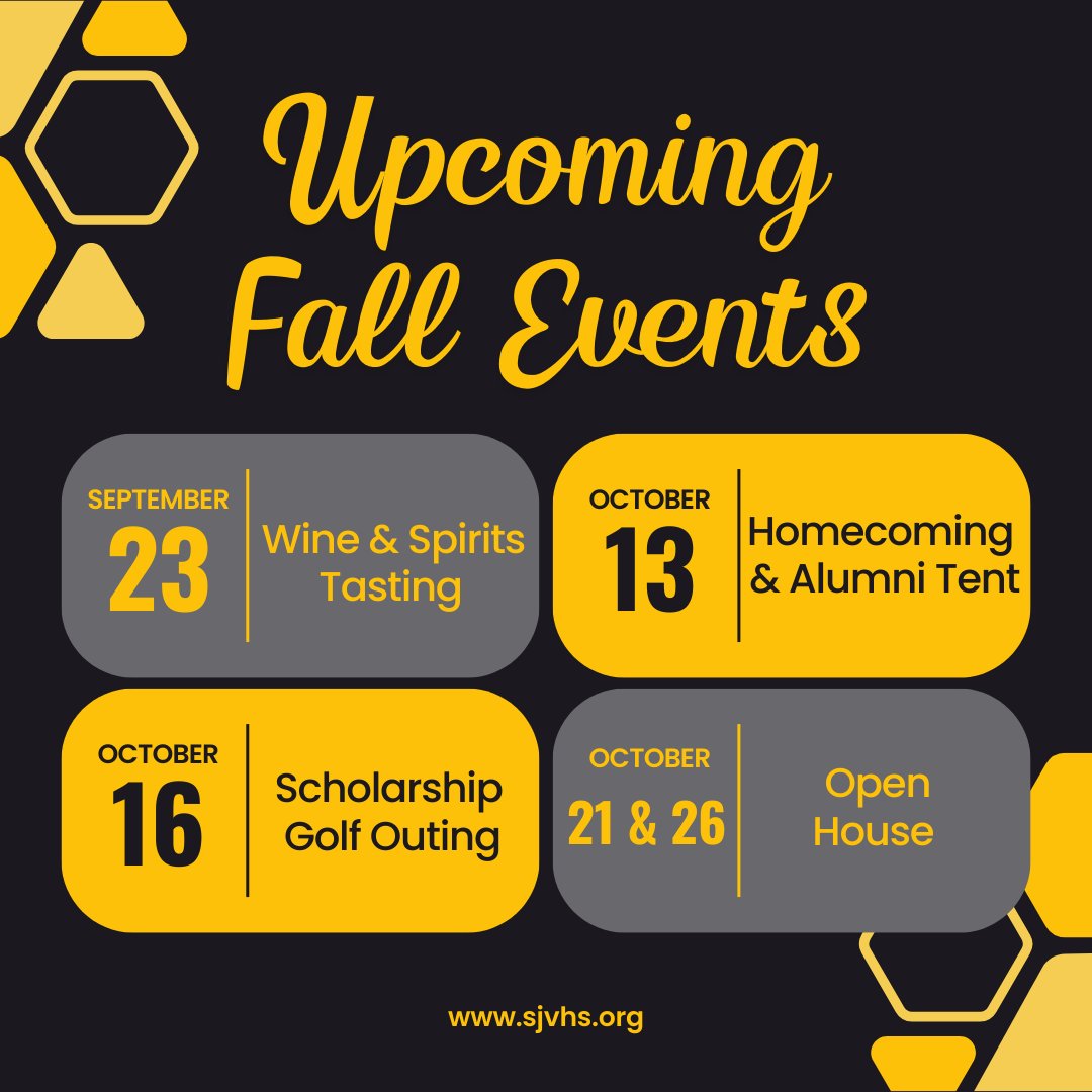 Save the dates for our upcoming fall events! More information about these exciting events will be coming soon and we hope everyone can join us!