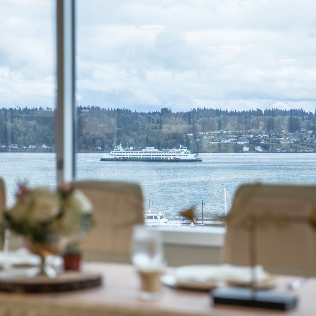 KitsapCC's tweet photo. Say I do with a scenic view. Reach out to our team to learn more about planning your special day at Kitsap Conference Center. https://t.co/RAcmFfvpx3