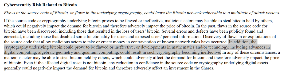 @WisdomTreeFunds In its Bitcoin ETF filing, @InvescoUS clearly states that quantum computing is a risk for Bitcoin.
sec.gov/Archives/edgar… (2021 version)
twitter.com/TheBlock__/sta…