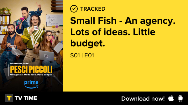 liddell_alien's tweet photo. I've just watched episode S01 | E01 of Small Fish - An agency. Lots of ideas. Little budget.! #pescipiccoliunagenziamolteideepocobudget  https://t.co/XKq18HUeBa #tvtime https://t.co/2S8Fo0ajfQ