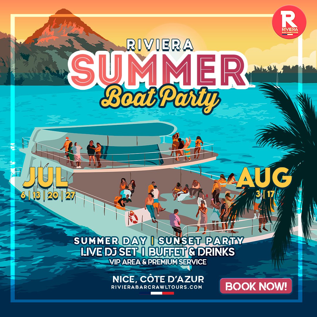 Your French Riviera Summer is Calling ! Book Your exclusive #RivieraBoatParty 📞 boatpartynice #niceboatparty #boatpartyfrenchriviera #partynice #nicefrance #frenchrivieranightlife #rivierabarcrawltours #thingstodoniceriviera #nightsoutnice #nicebirthday #bachelorettenice