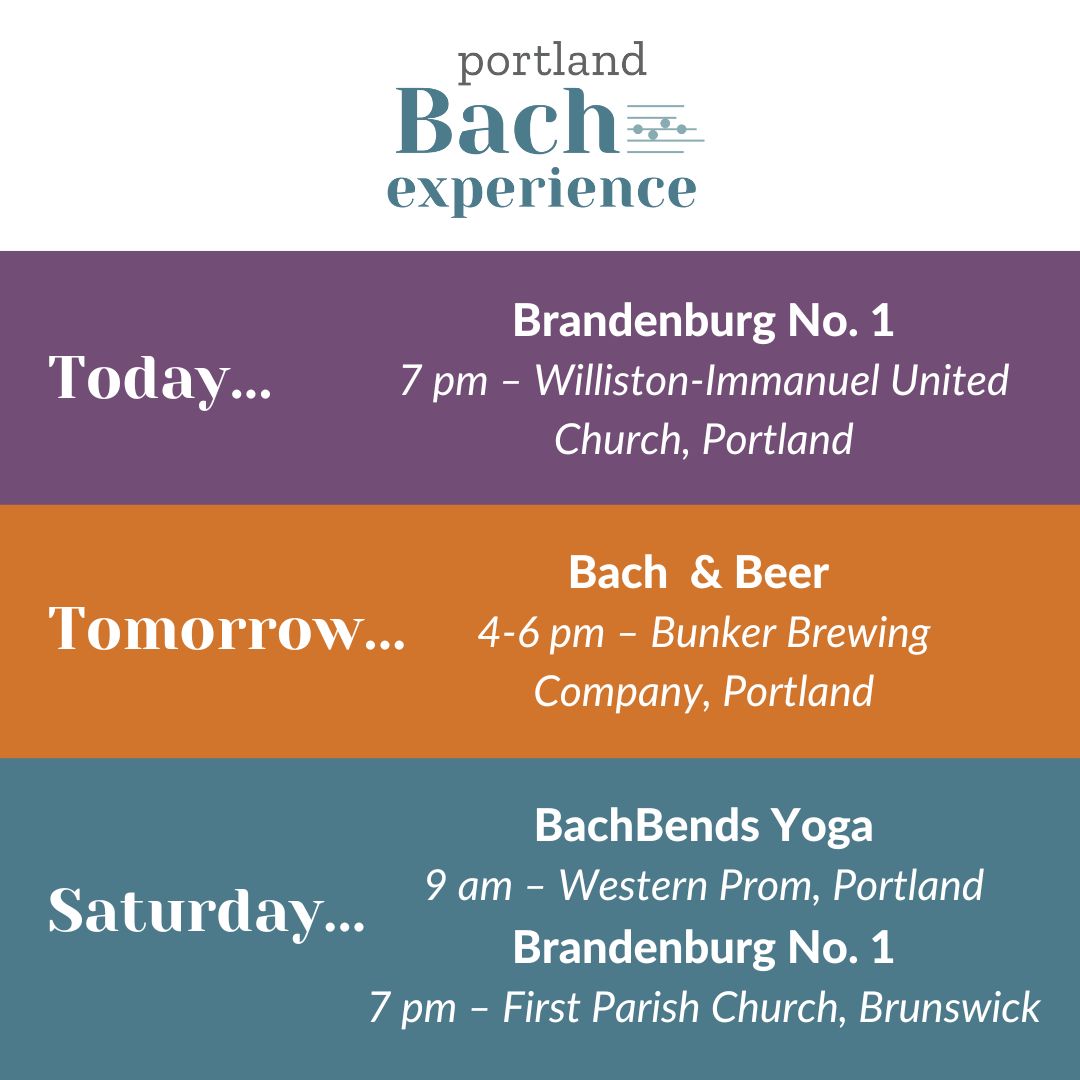 Just a few days left in this year's #PortlandBachExperience festival! Will we see you at any of these fun and soul-centering upcoming events?