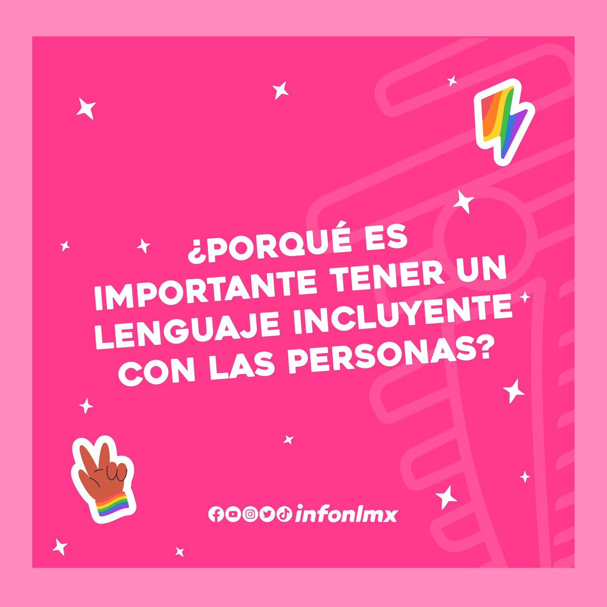 INFONLMX's tweet photo. #MesDelOrgullo | 📣Con el uso del lenguaje incluyente le damos visibilidad a todas las personas, todas las realidades y a todas las formas de expresión🌈
🏳️🌈🏳️⚧️#LaInformacionEsPoder
#PrideMonth2023 #LGBTIQ #Diversidad #Orgullo #Inclusión https://t.co/DdUDVJr3Kw