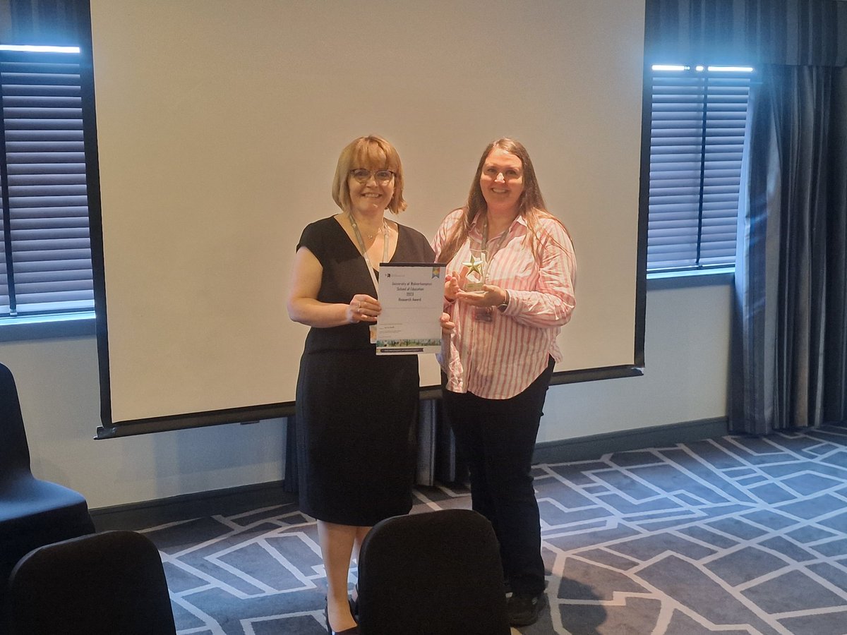 UoW_CREST's tweet photo. Congratulations to today's research award winners!! We are super proud of your work 👏🏾👏🏾👏🏾🥳🤓 @wlv_education @wlv_uni @UoWFEHW @DrLauraNicklin @drjfwells @HowardScott75 @EdDCarline #CREST #researchconference https://t.co/mZHRpRBbXt